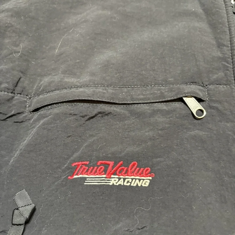 Vtg The North Face‎ Denali Fleece Jacket Mens XL Black Racing McDonalds USA 90s